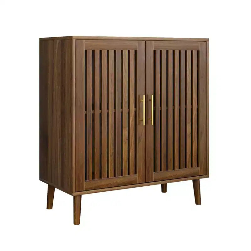 Okak Accent Cabinet, Sideboard Cabinet with Four Hollow Doors, Storage Cabinet for Kitchen, Dining Room, Entryway