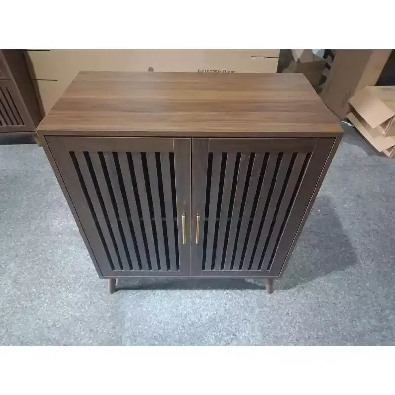 Okak Accent Cabinet, Sideboard Cabinet with Four Hollow Doors, Storage Cabinet for Kitchen, Dining Room, Entryway
