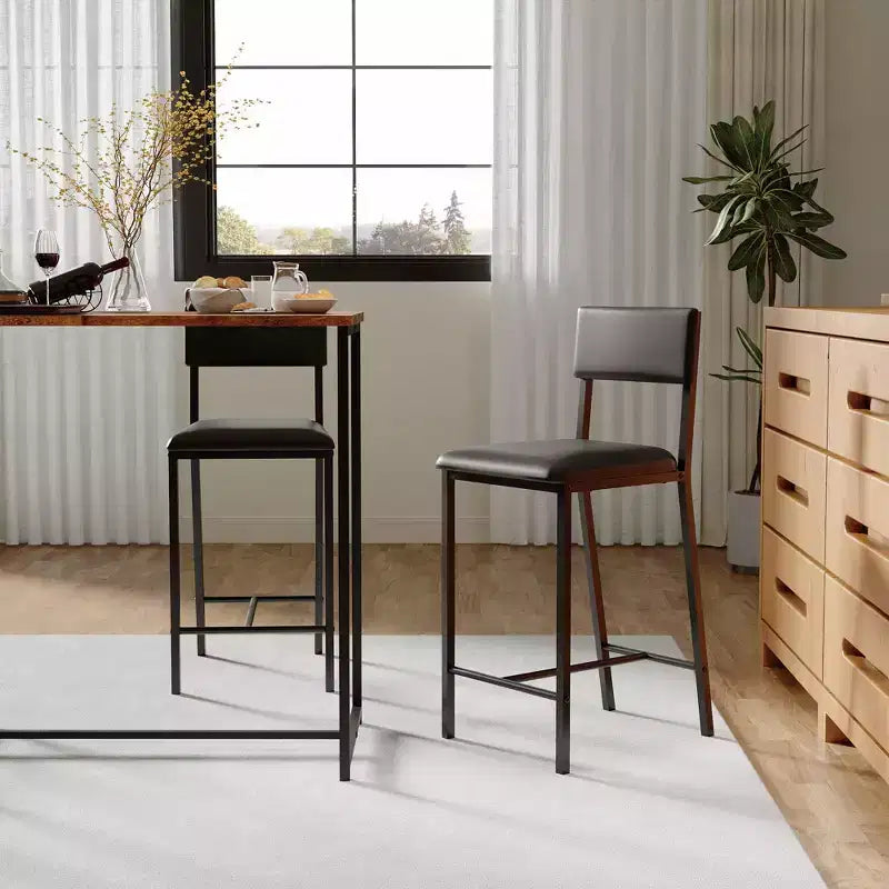 COZONY Counter Height Bar Stools Set of 2/4, 36 Upholstered Tall Dining Chairs with Back, Modern Kitchen Island Stools for Breakfast & Dining Room
