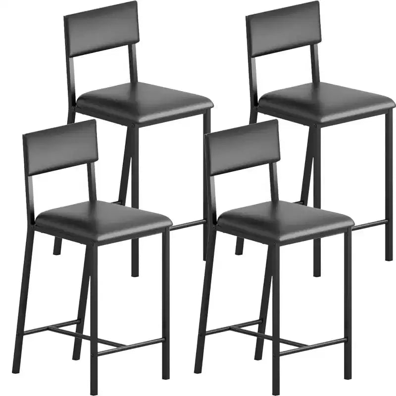 COZONY Counter Height Bar Stools Set of 2/4, 36 Upholstered Tall Dining Chairs with Back, Modern Kitchen Island Stools for Breakfast & Dining Room