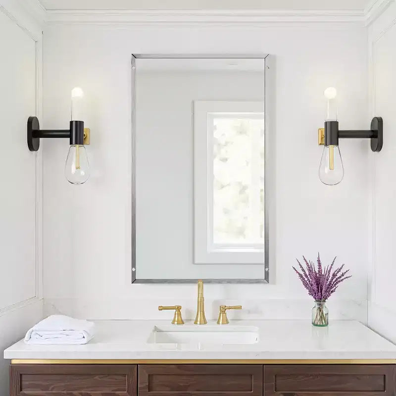 MAYEERTY Aluminum Alloy Minimlist Modern High Definition Dressing Mirror for Bedroom Entryway Gold