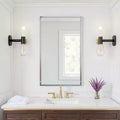 MAYEERTY Aluminum Alloy Minimlist Modern High Definition Dressing Mirror for Bedroom Entryway Gold