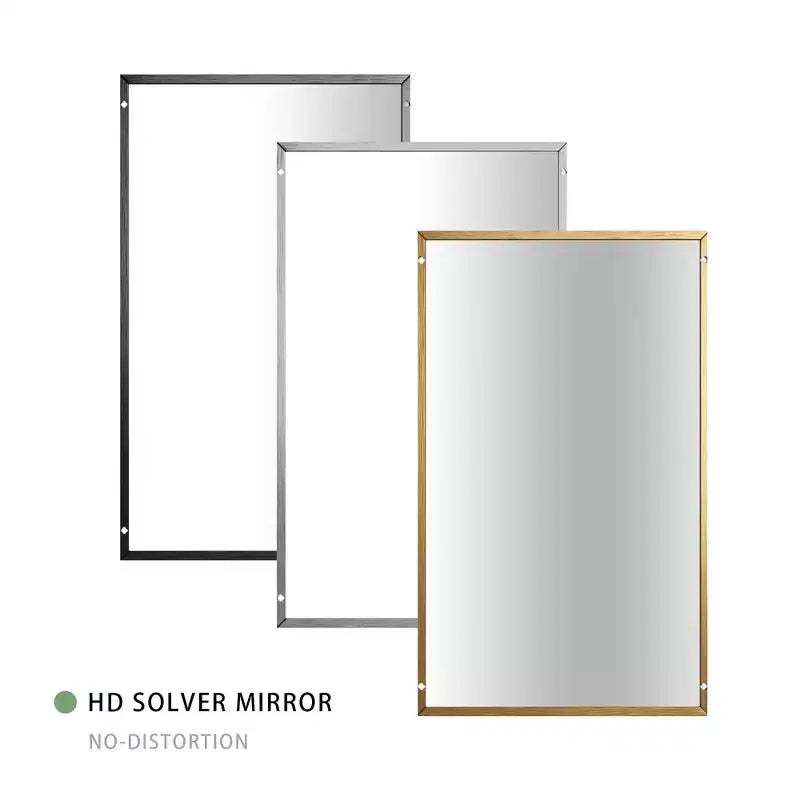MAYEERTY Aluminum Alloy Minimlist Modern High Definition Dressing Mirror for Bedroom Entryway Gold