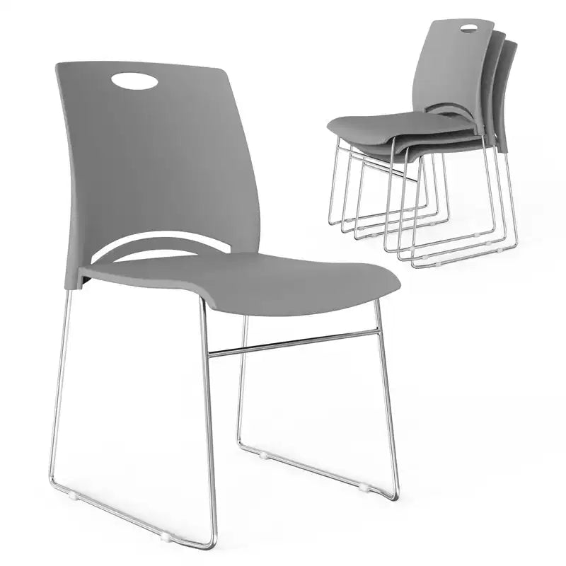 VINGLI Stacking Chairs Stackable Office Chairs Plastic Seat, Stacking Chairs for Waiting Room Break Room Banquet Guest