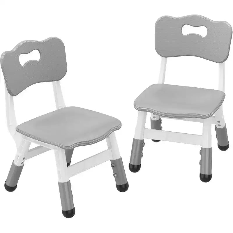 Kids Chair-2 Pack, Plastic Toddler Chair for Boys & Girls Ages 2-6, Max Load 180LB, 3-Level Height Adjustable Toddler Chair, for Home, Daycare