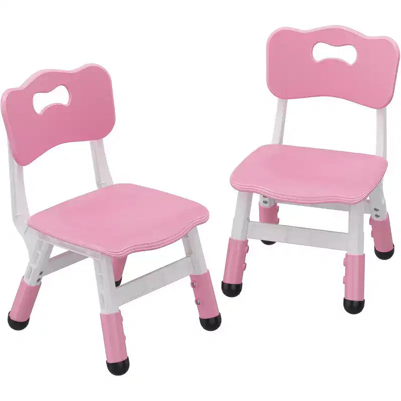 Kids Chair-2 Pack, Plastic Toddler Chair for Boys & Girls Ages 2-6, Max Load 180LB, 3-Level Height Adjustable Toddler Chair, for Home, Daycare