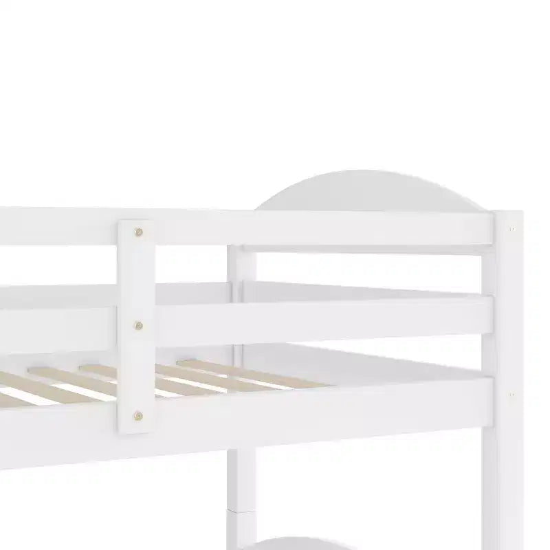 L-Shaped Twin Bunk Bed with Trundle for 4 Kids, Pine Wood Twin Size Bunk Bed Frame, Can be Separated into Two Beds