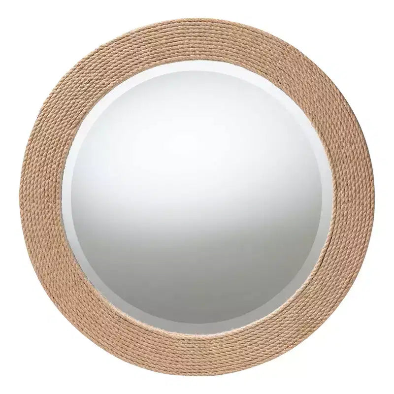 bali & pari Nieva Round Woven Rope Mirror
