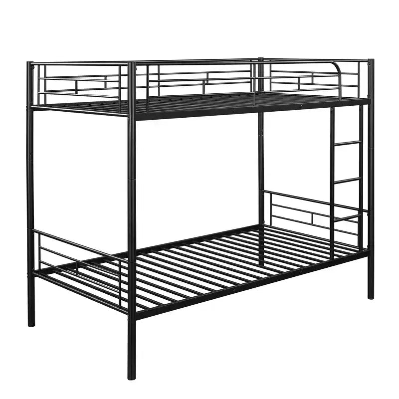 Twin over Twin Metal Bunk Bed, Twin Size Metal Bunk Bed Can be Divided into 2 Beds for Bedroom Dormitory