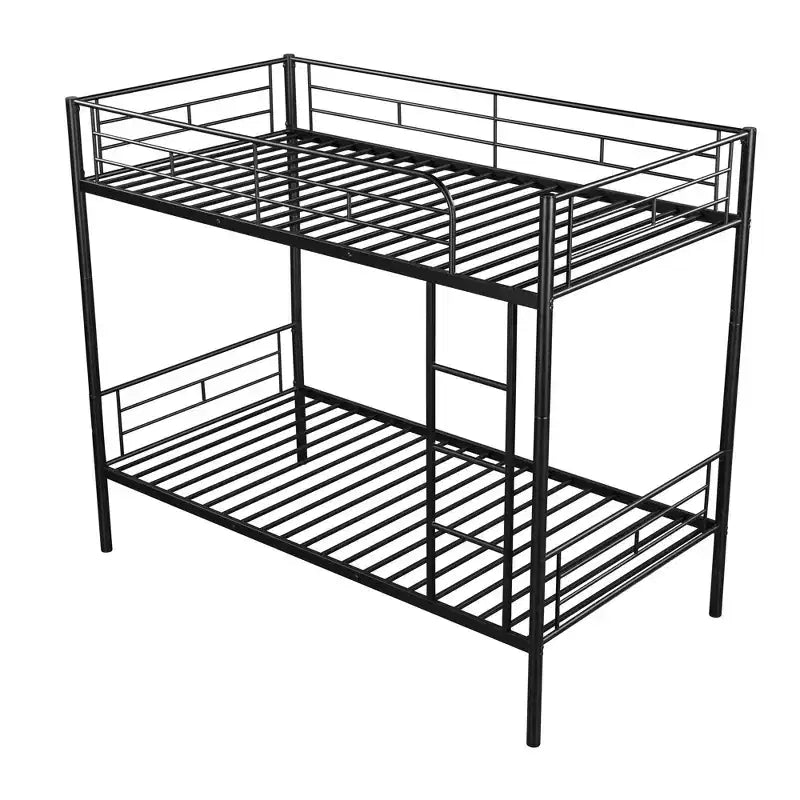 Twin over Twin Metal Bunk Bed, Twin Size Metal Bunk Bed Can be Divided into 2 Beds for Bedroom Dormitory