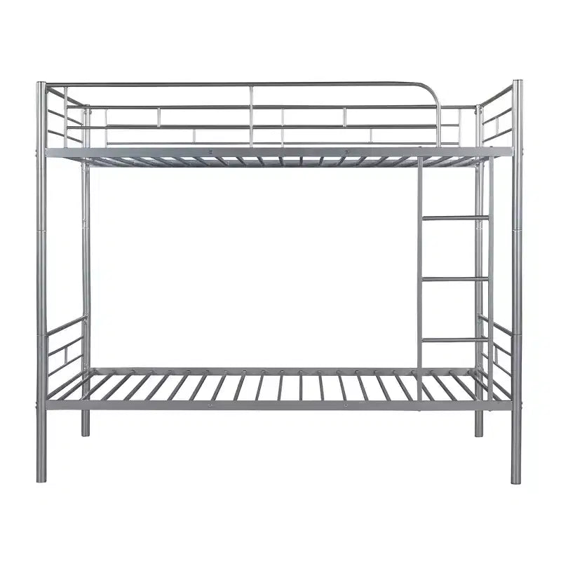 Twin over Twin Metal Bunk Bed, Twin Size Metal Bunk Bed Can be Divided into 2 Beds for Bedroom Dormitory