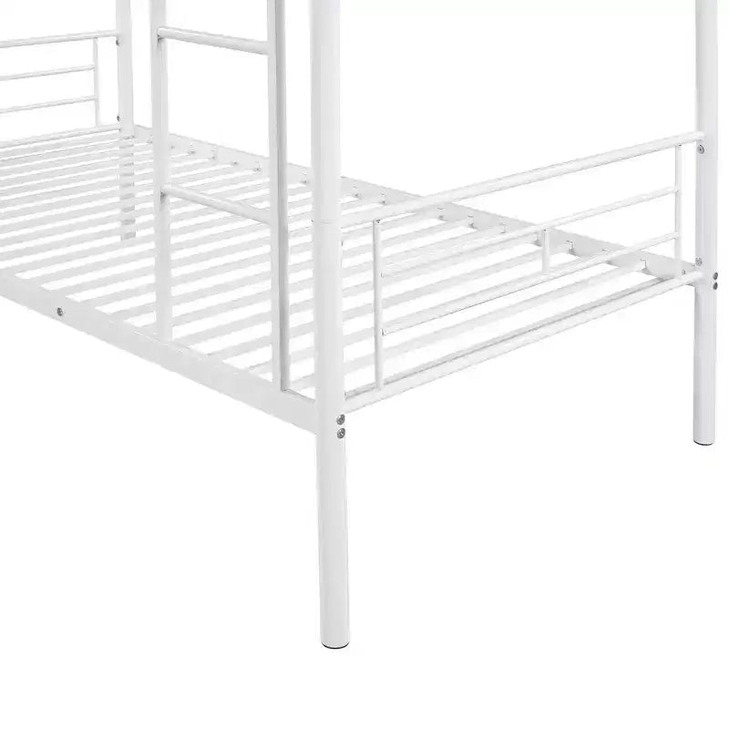 Twin over Twin Metal Bunk Bed, Twin Size Metal Bunk Bed Can be Divided into 2 Beds for Bedroom Dormitory