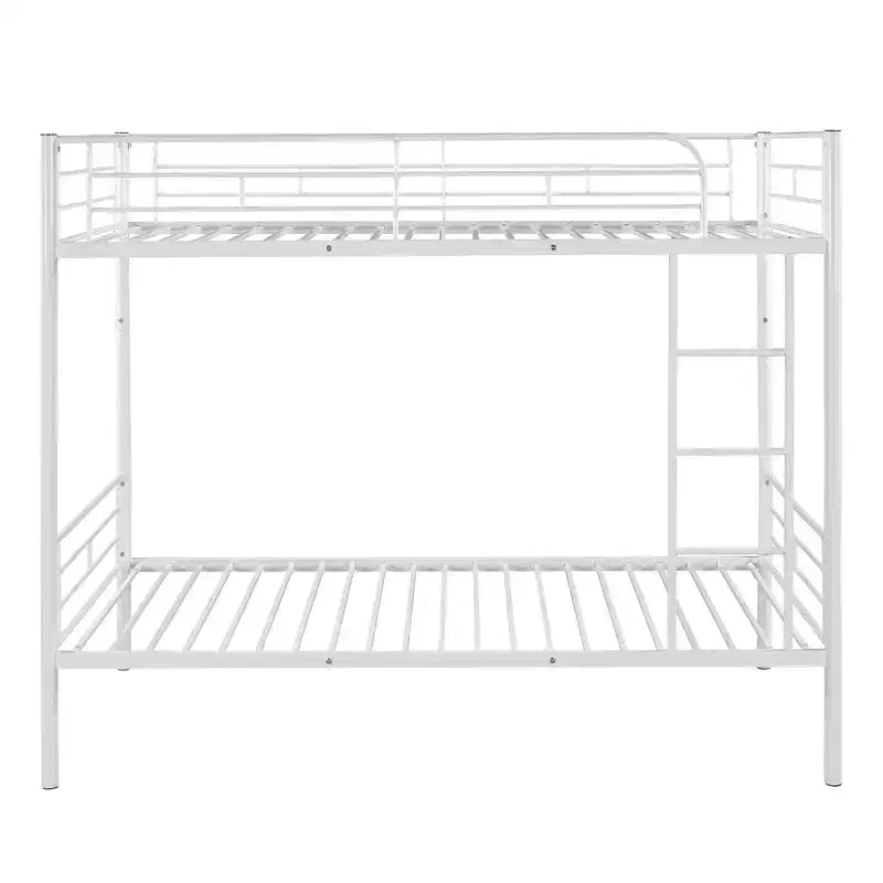 Twin over Twin Metal Bunk Bed, Twin Size Metal Bunk Bed Can be Divided into 2 Beds for Bedroom Dormitory