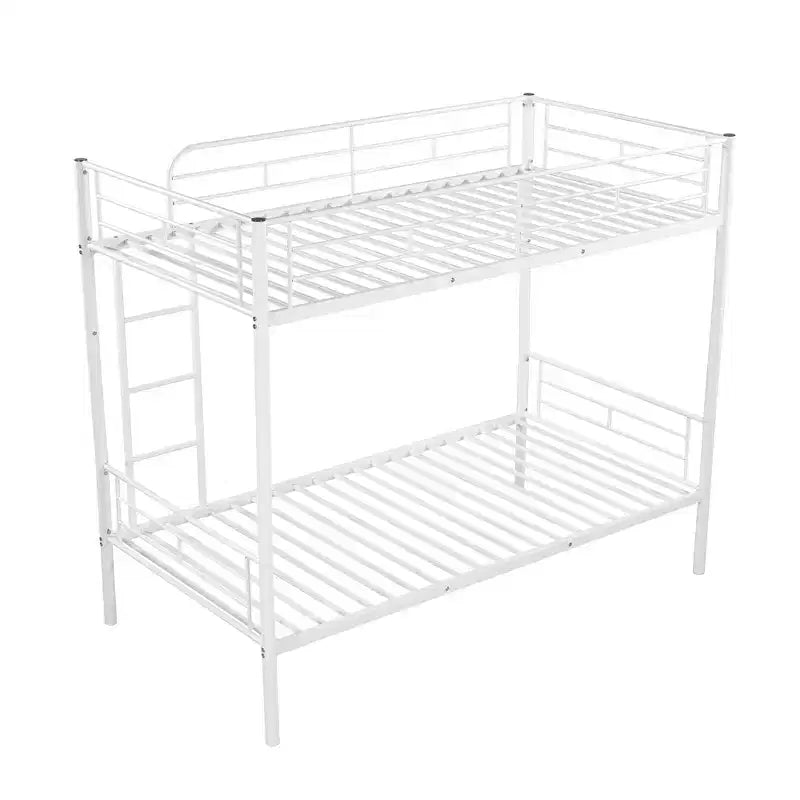 Twin over Twin Metal Bunk Bed, Twin Size Metal Bunk Bed Can be Divided into 2 Beds for Bedroom Dormitory