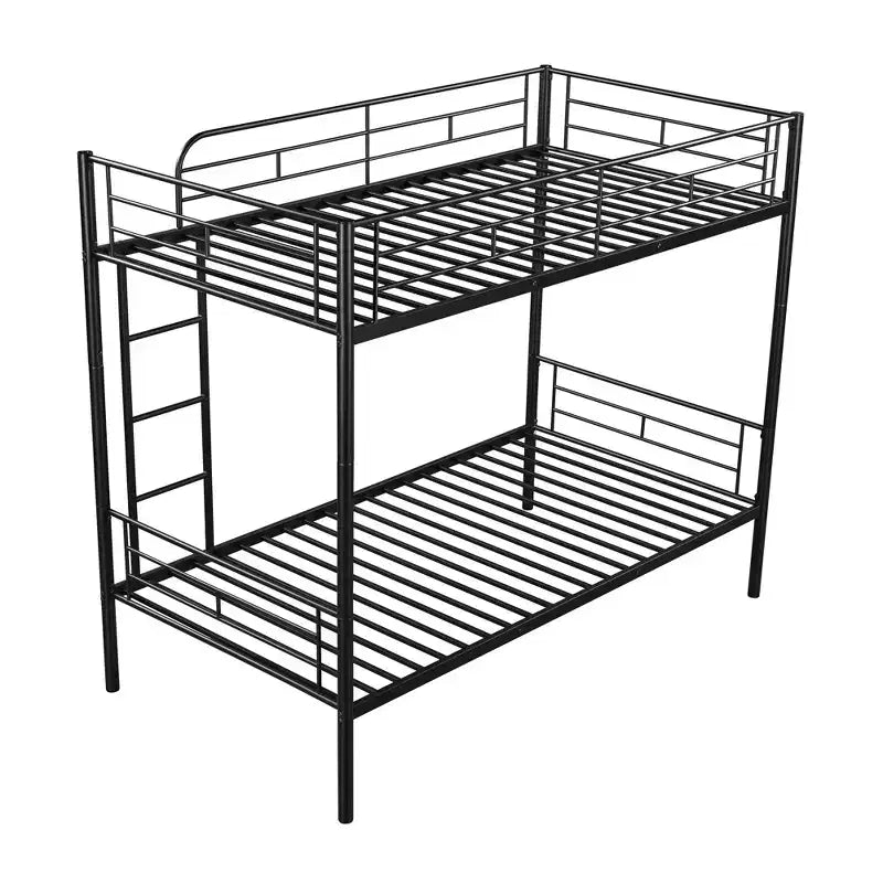 Twin over Twin Metal Bunk Bed, Twin Size Metal Bunk Bed Can be Divided into 2 Beds for Bedroom Dormitory