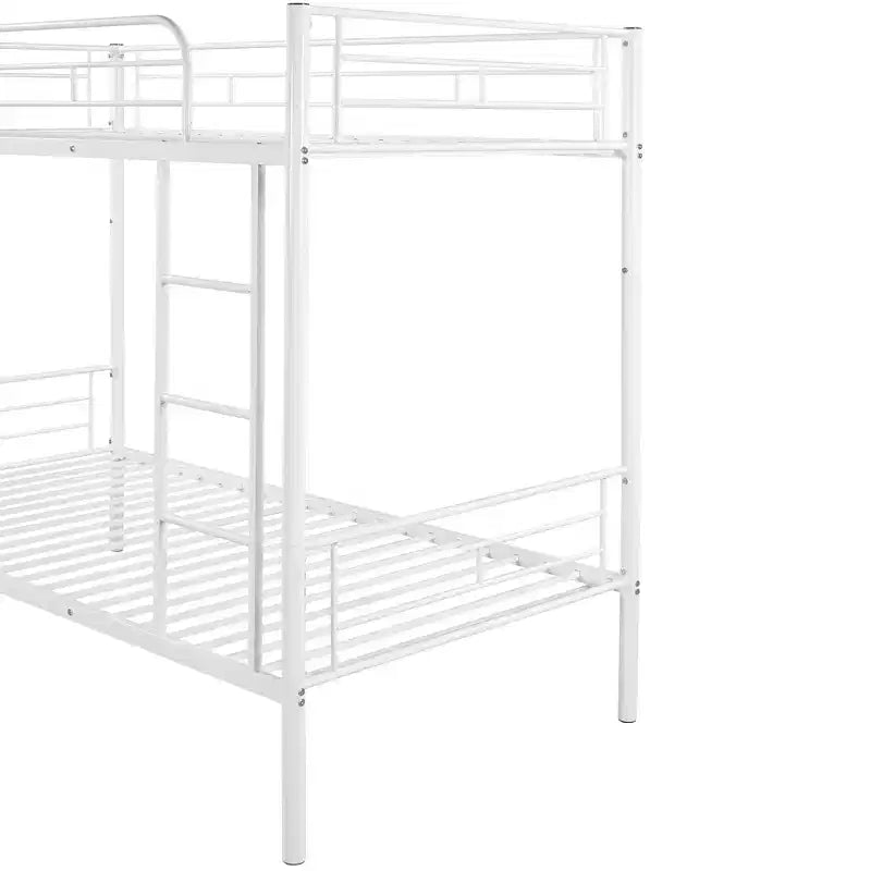 Twin over Twin Metal Bunk Bed, Twin Size Metal Bunk Bed Can be Divided into 2 Beds for Bedroom Dormitory