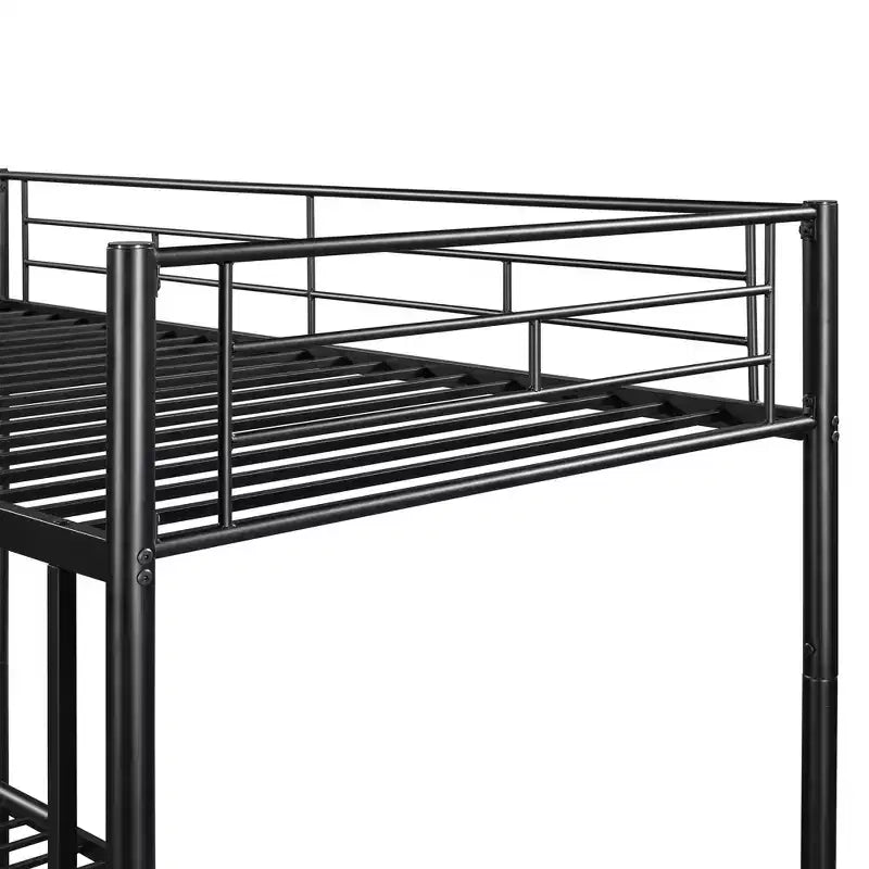 Twin over Twin Metal Bunk Bed, Twin Size Metal Bunk Bed Can be Divided into 2 Beds for Bedroom Dormitory