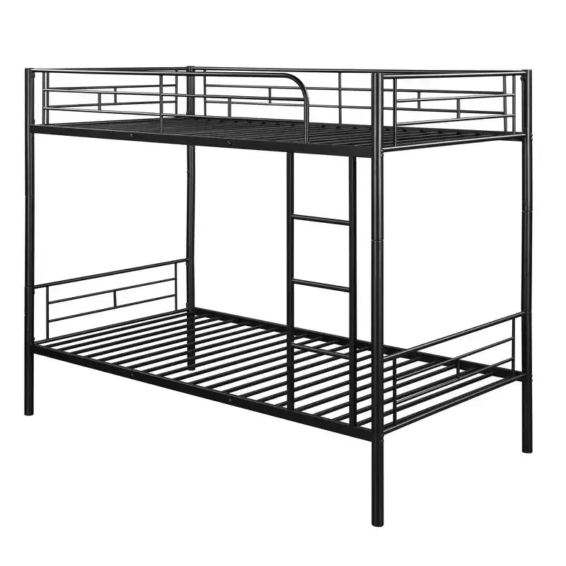 Twin over Twin Metal Bunk Bed, Twin Size Metal Bunk Bed Can be Divided into 2 Beds for Bedroom Dormitory