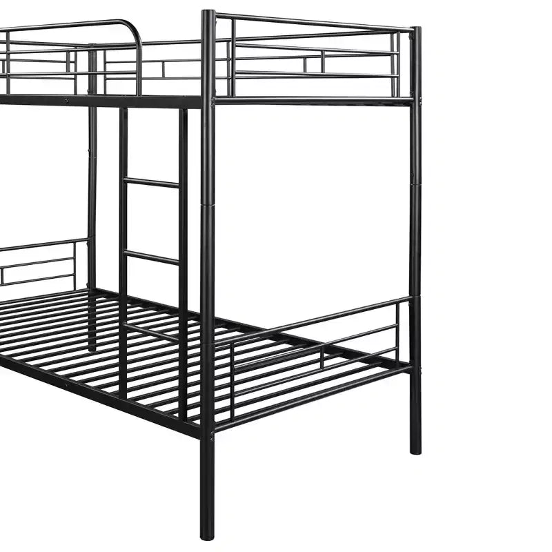 Twin over Twin Metal Bunk Bed, Twin Size Metal Bunk Bed Can be Divided into 2 Beds for Bedroom Dormitory