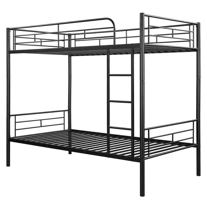 Twin over Twin Metal Bunk Bed, Twin Size Metal Bunk Bed Can be Divided into 2 Beds for Bedroom Dormitory