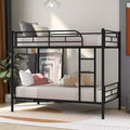 Twin over Twin Metal Bunk Bed, Twin Size Metal Bunk Bed Can be Divided into 2 Beds for Bedroom Dormitory