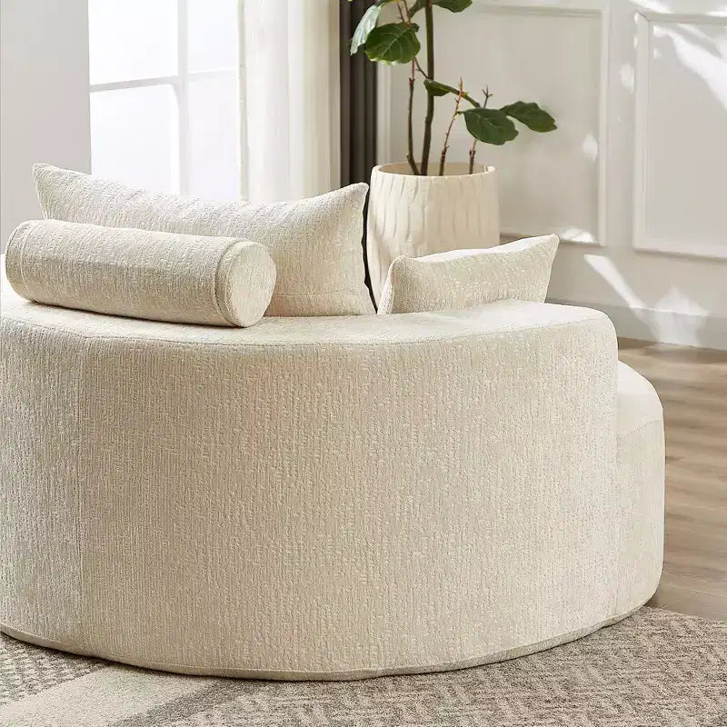 55 inch L Green Chenille Sponge single sofa for Living room Bedroom Lounge and Projection Room (Not a Swivel Chair) No Assembly Required