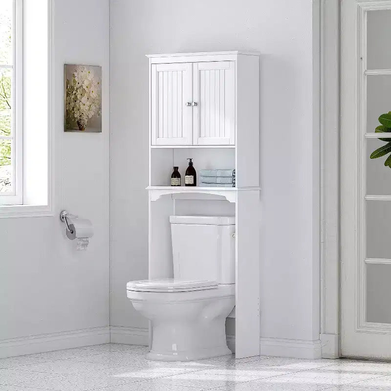 Dcolora Over The Toilet Cabinet for Bathroom Storage, Above Toilet Storage Cabinet with Doors