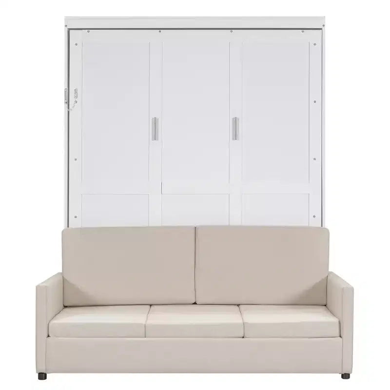 Merax Queen Size Murphy Bed with Sofa