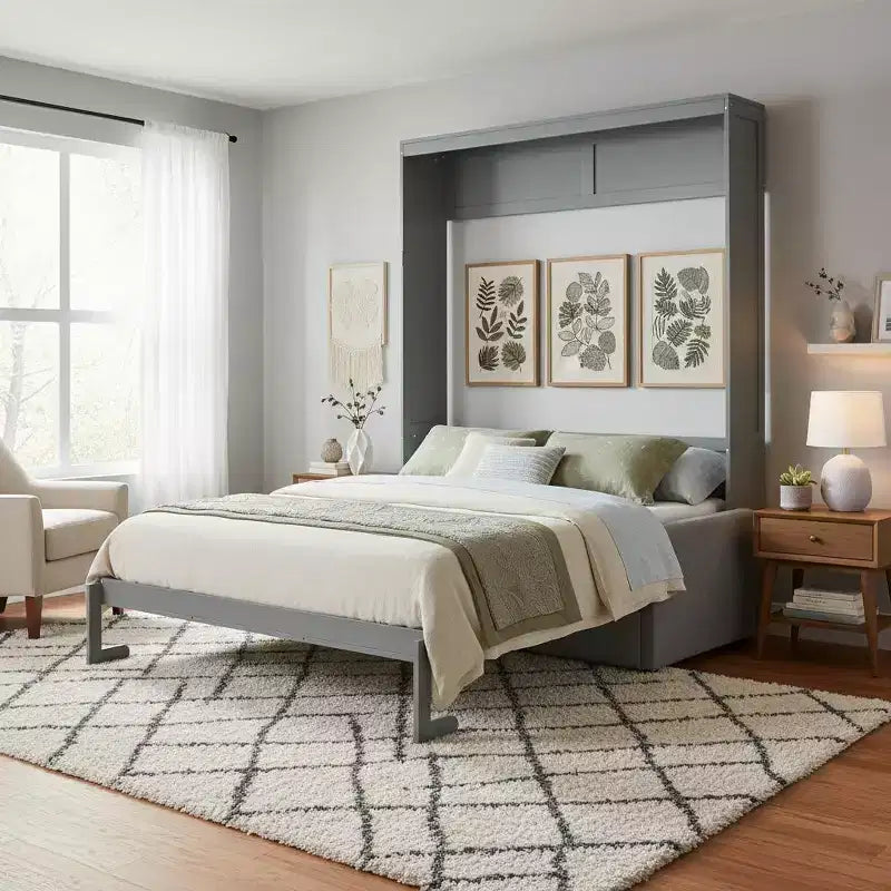 Merax Queen Size Murphy Bed with Sofa