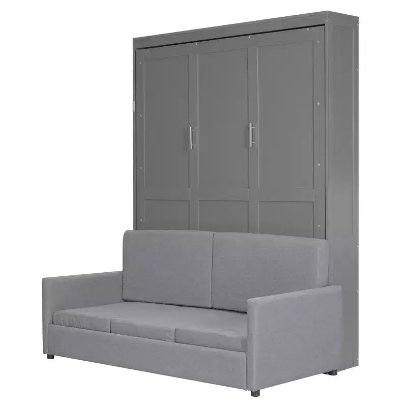 Merax Queen Size Murphy Bed with Sofa