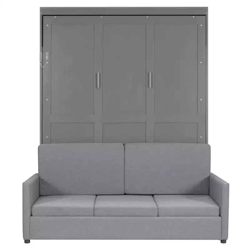 Merax Queen Size Murphy Bed with Sofa