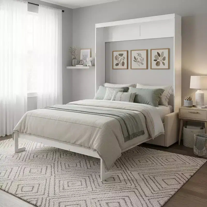 Merax Queen Size Murphy Bed with Sofa