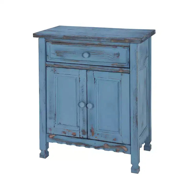 Alaterre Furniture Country Cottage Accent Cabinet, Sideboard Buffet Cabinet with Storage Drawer and Two Doors, Wood Entryway and Living Room Furniture
