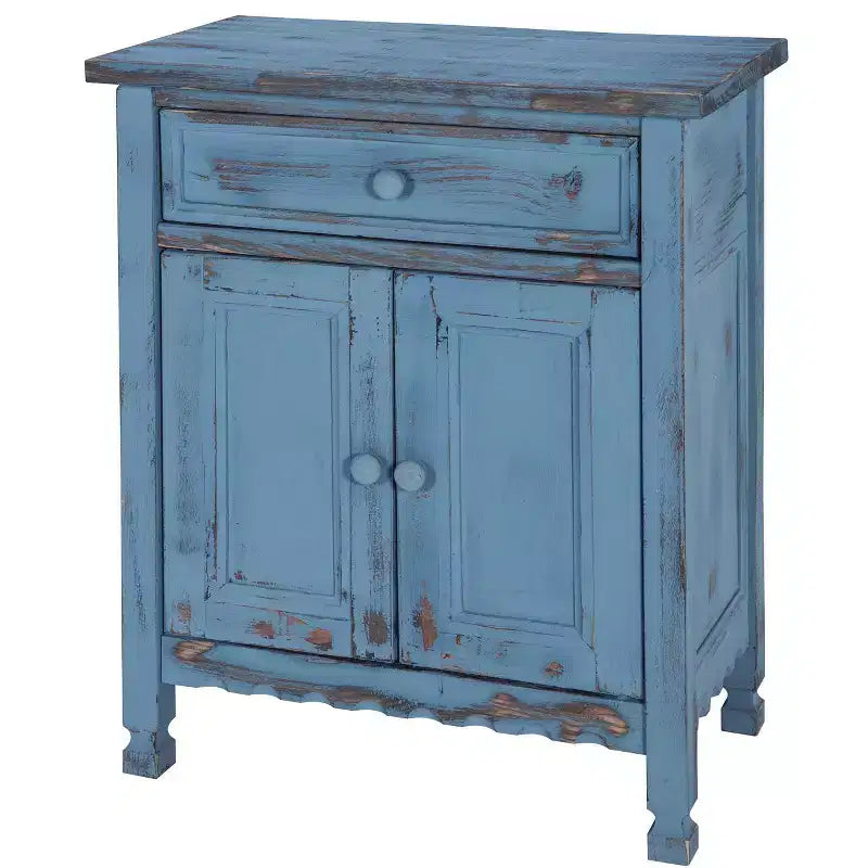 Alaterre Furniture Country Cottage Accent Cabinet, Sideboard Buffet Cabinet with Storage Drawer and Two Doors, Wood Entryway and Living Room Furniture