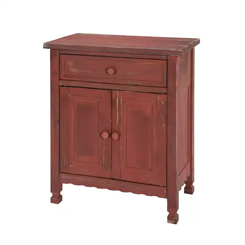 Alaterre Furniture Country Cottage Accent Cabinet, Sideboard Buffet Cabinet with Storage Drawer and Two Doors, Wood Entryway and Living Room Furniture