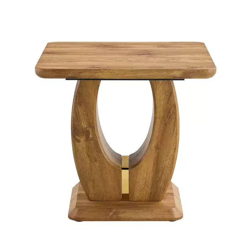 GDFStudio Ronan Rustic Wooden Square Accent Table