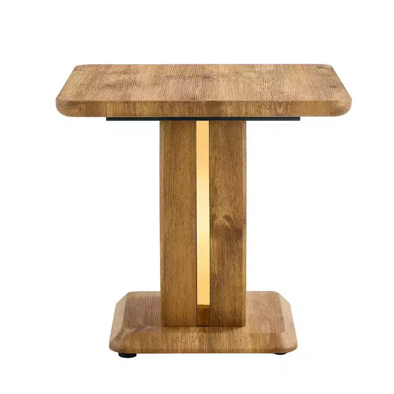 GDFStudio Ronan Rustic Wooden Square Accent Table