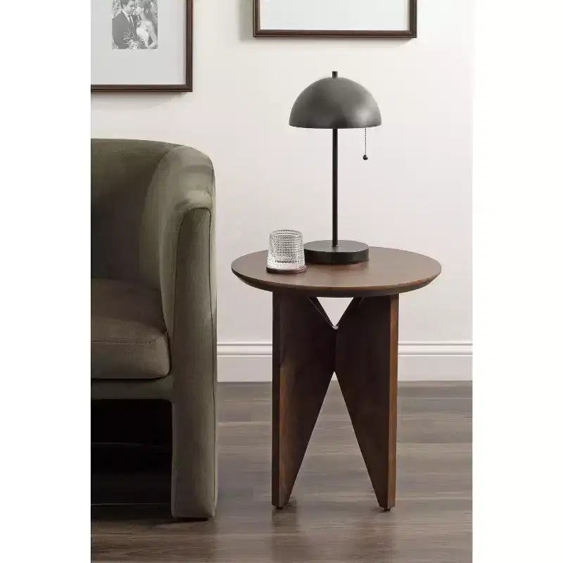 Kate and Laurel Faiza Wood Side Table