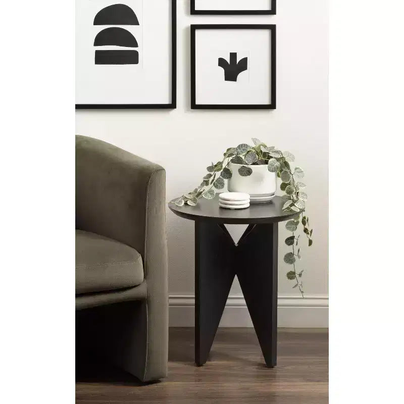 Kate and Laurel Faiza Wood Side Table