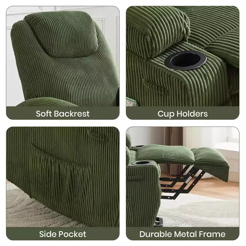 Electric Power Lift Recliner Chair for Elderly with Massage and Heat, Power Lift Reclining Sofa for Living Room, High-Density Rebound Sponge