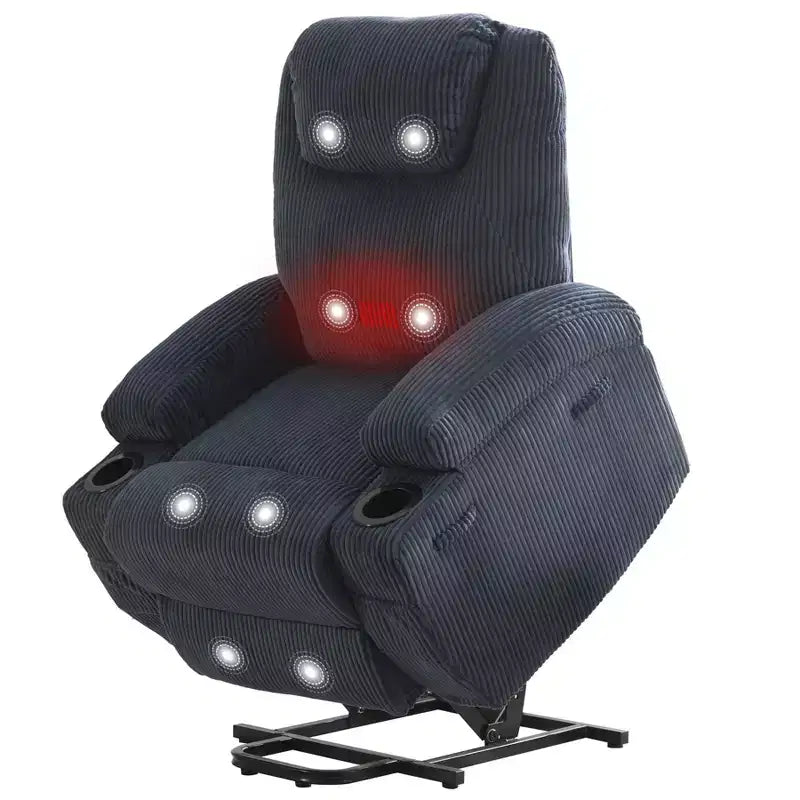 Electric Power Lift Recliner Chair for Elderly with Massage and Heat, Power Lift Reclining Sofa for Living Room, High-Density Rebound Sponge