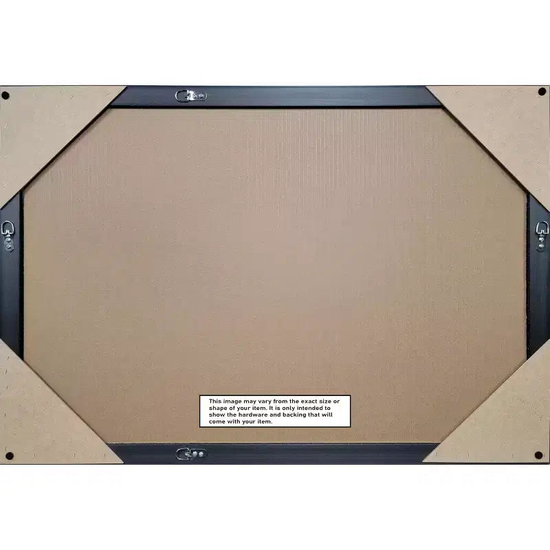 Amanti Art Sloped Half-Inch-Bevel Framed Bathroom Vanity Wall Mirror