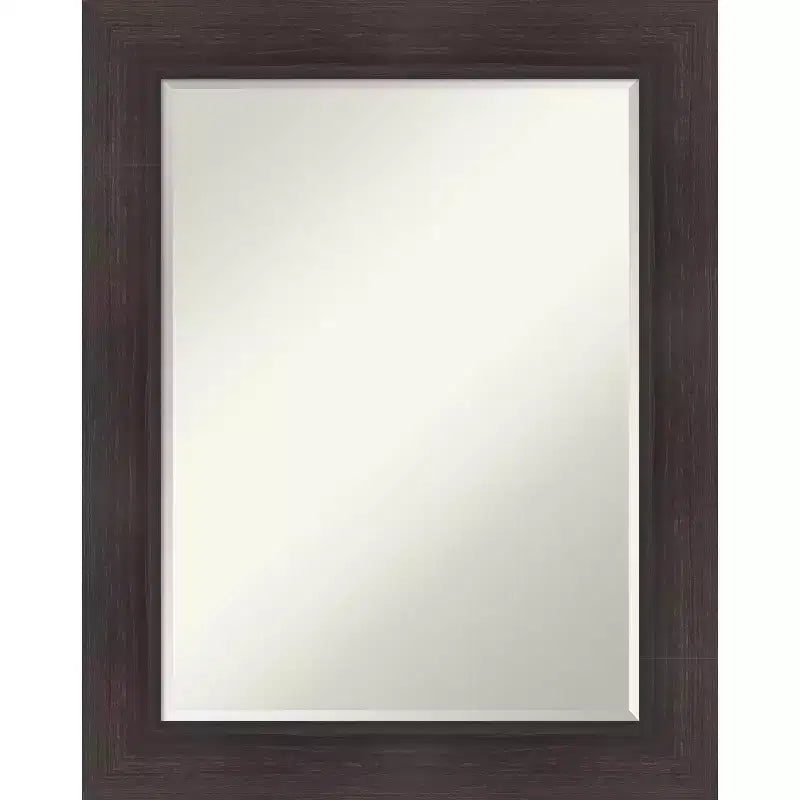 Amanti Art Sloped Half-Inch-Bevel Framed Bathroom Vanity Wall Mirror