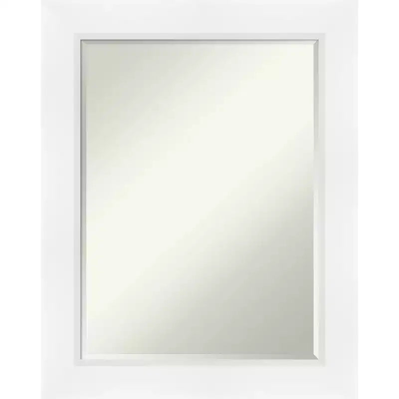 Amanti Art Sloped Half-Inch-Bevel Framed Bathroom Vanity Wall Mirror