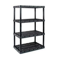 Gracious Living Heavy-Duty Storage Shelves, Ventilated Shelving Rack for Home Organization, 5 Shelves, Black