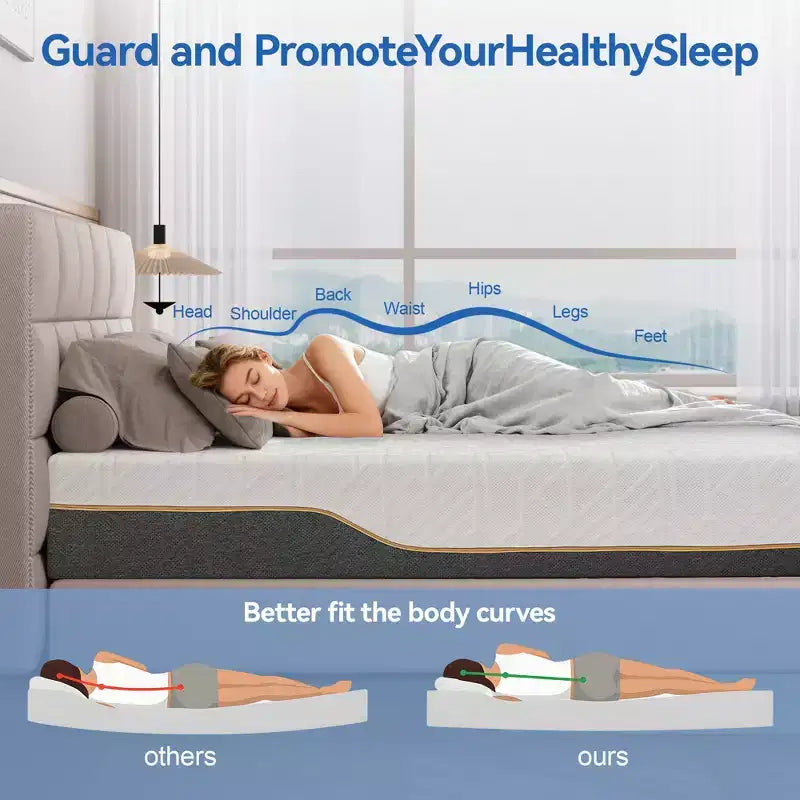 Dyonery Medium - Extra Firm Flippable Mattress Twin XL, 12 Inch Extra Firm Memory Foam Mattress for Back Pain, High Density Bed-Mattress in Box