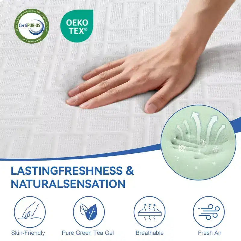Dyonery Medium - Extra Firm Flippable Mattress Twin XL, 12 Inch Extra Firm Memory Foam Mattress for Back Pain, High Density Bed-Mattress in Box