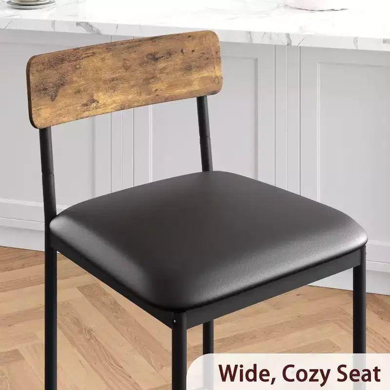 Modern Counter Height Dining Chairs with Cushioned Seat for Home or Restaurant