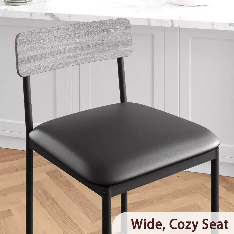 Modern Counter Height Dining Chairs with Cushioned Seat for Home or Restaurant