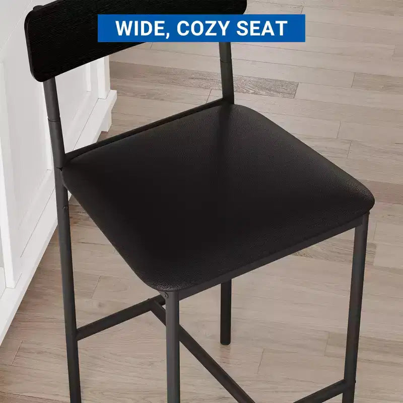 Modern Counter Height Dining Chairs with Cushioned Seat for Home or Restaurant